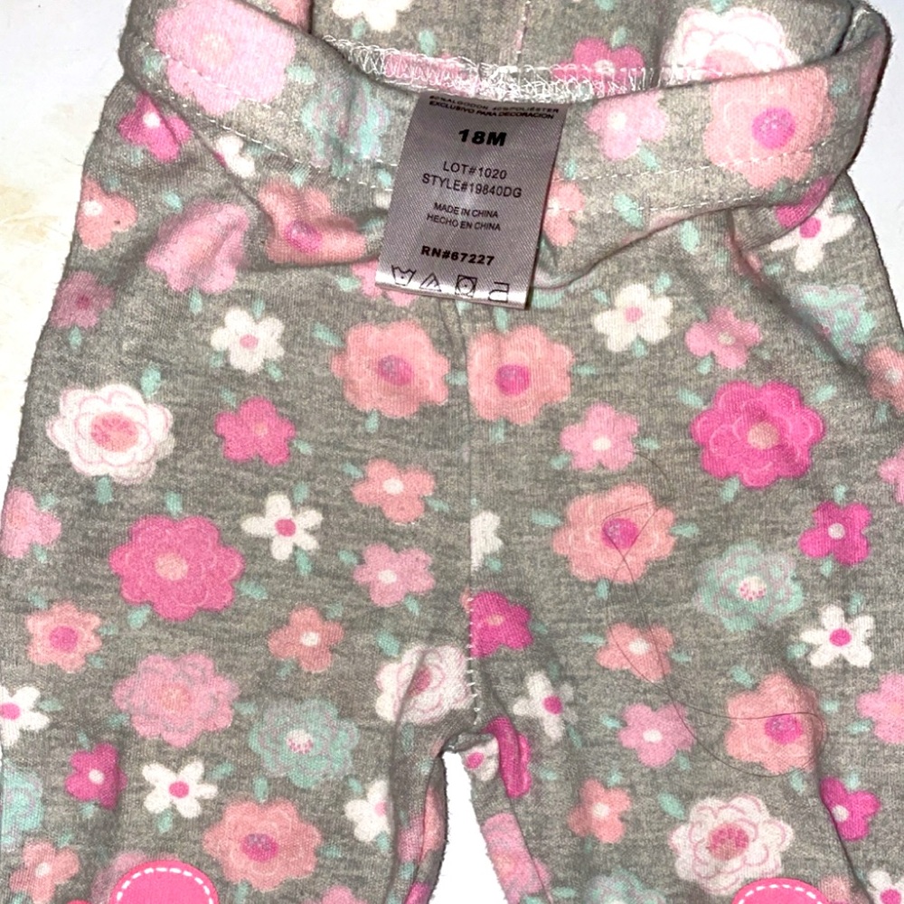 18 month// pink floral pants